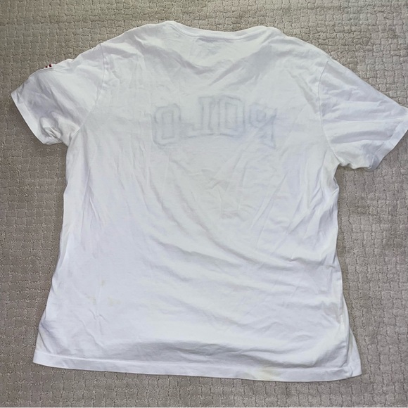 90’s Polo Ralph Lauren Sport Spell Out White T Shirt XL - Picture 5 of 6